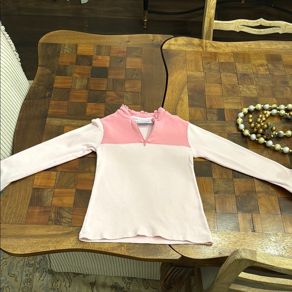 Little English Pink and Cream Long Sleeve Tee